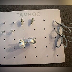 TAMHOO Silver Earrings - 5 pair